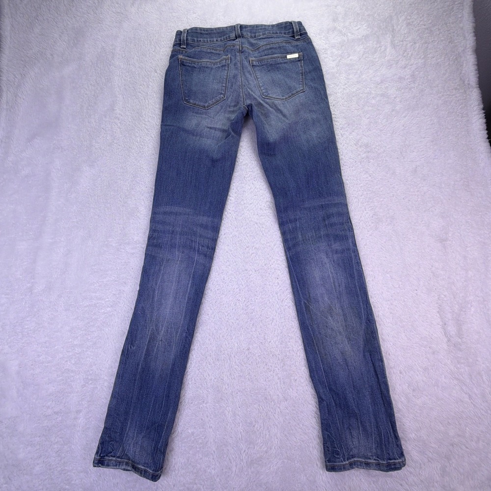 WHBM Low Rise Slim Jeans Womens Size 0R Denim Stretch Distressed 27x32 - Picture 5 of 5